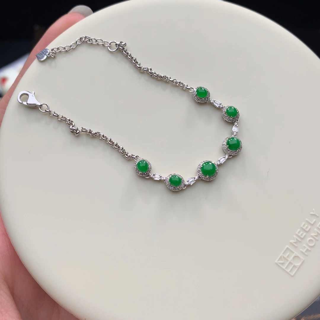 翡翠18K金镶嵌挂件48小时鉴赏期 退货不扣服务费