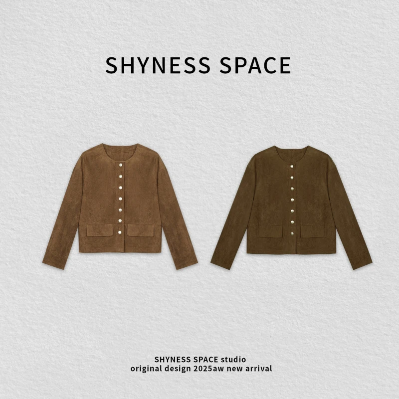 秋季上新毛衣大翻领外套美式时尚宽松外套HBT0318