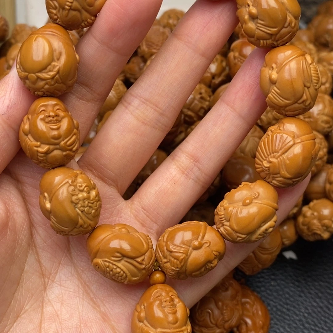 老***森橄榄核手串多宝社会弥勒