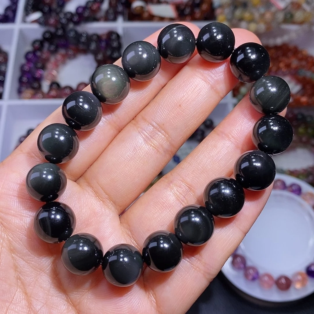 黑曜岩未镶嵌手链