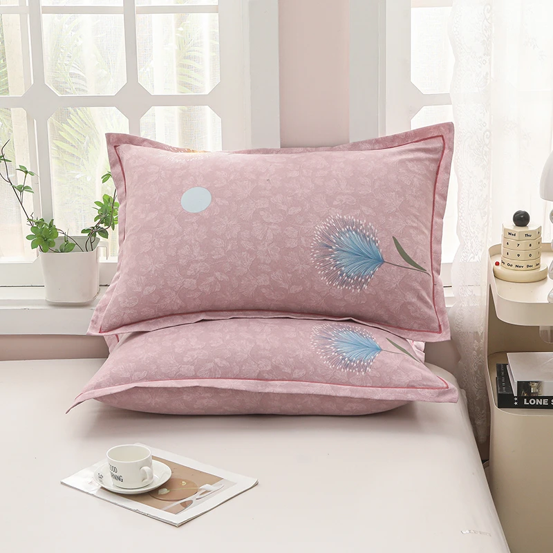 2025新款双层纱枕套一对2只48X74尺寸夏季家用宿舍学生枕套皮