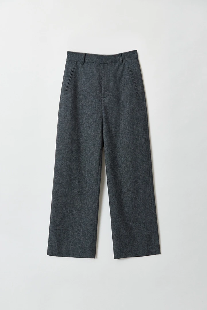 49  秋季新款岩灰色TR梭织面感轻柔春秋气质裤子时尚休闲