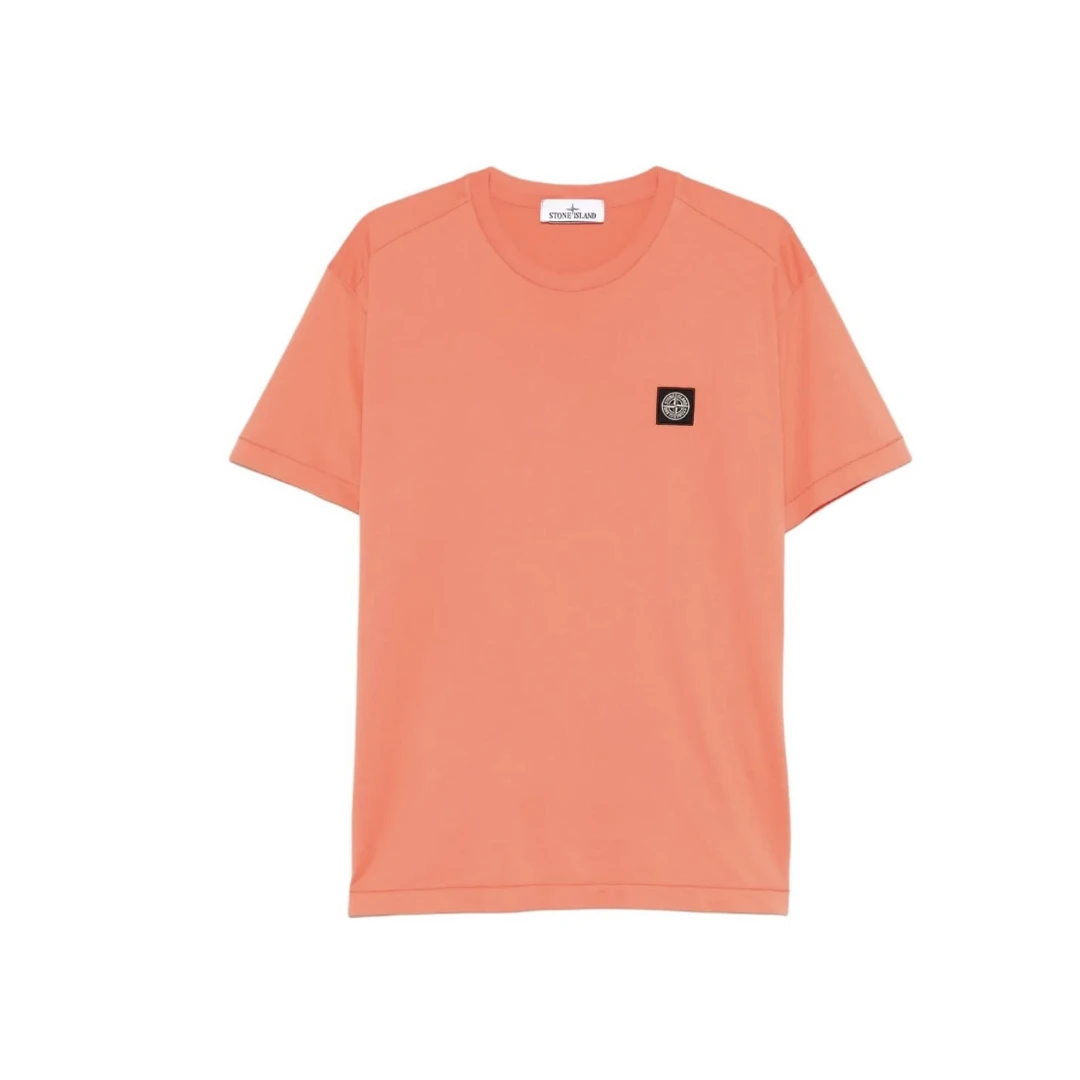 STONE ISLAND/石头岛 新款男士圆领短袖T恤 2521093橘色/094紫色