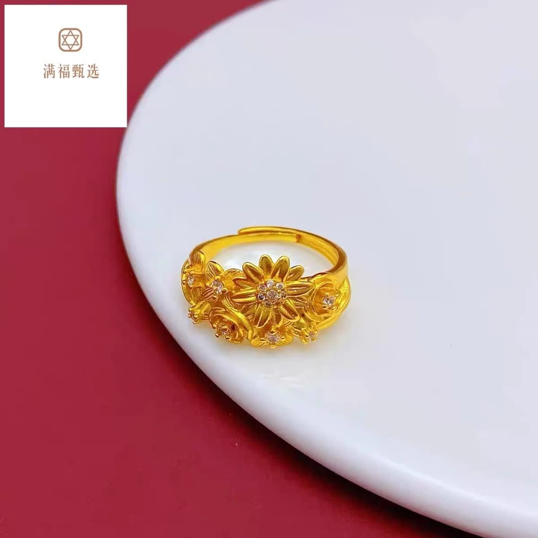 足银戒指 繁花戒指0632