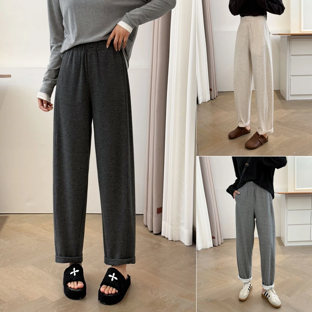 大码女装2025春季新款胖mm高腰显瘦直筒裤女宽松休闲百搭阔腿裤子