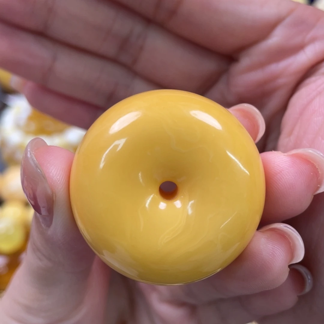 裸石蜜蜡未镶嵌琥珀蜜蜡平安扣吊坠