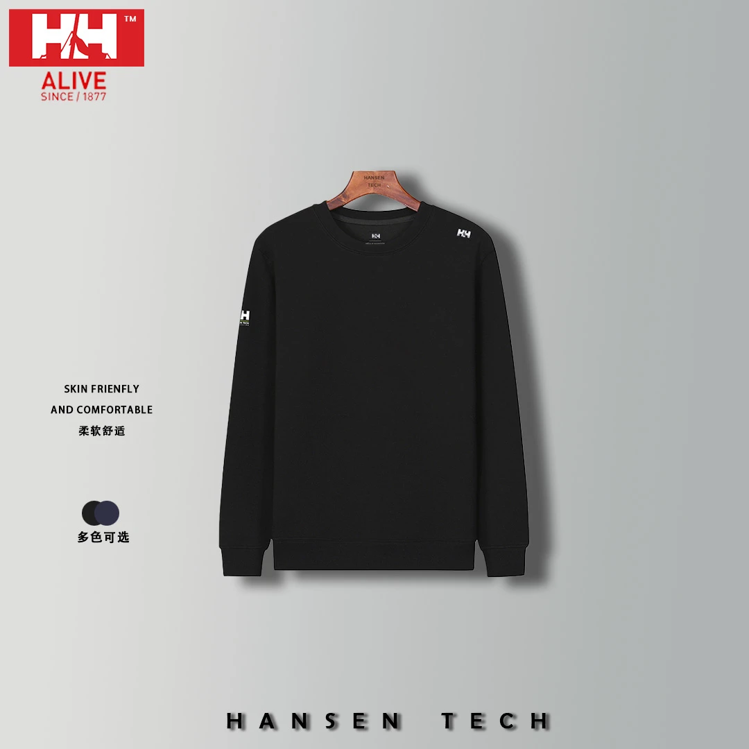 HANSEN TECH男士重磅圆领【常规】春秋款打底衫T恤休闲百搭卫衣2404