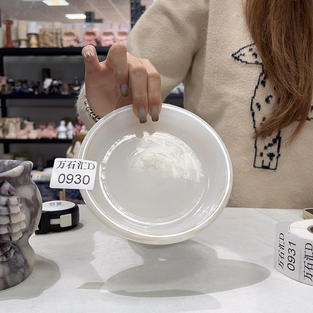 石材0930白玉。。果盘