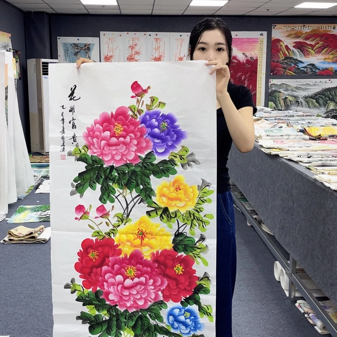 国画作品小姐姐放漏…