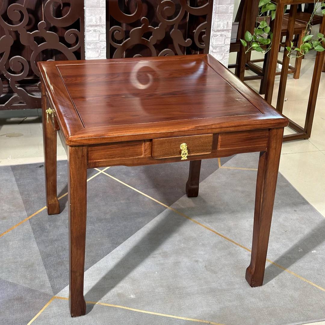 小方桌 正方形带抽休闲娱乐八仙桌四方吃饭桌