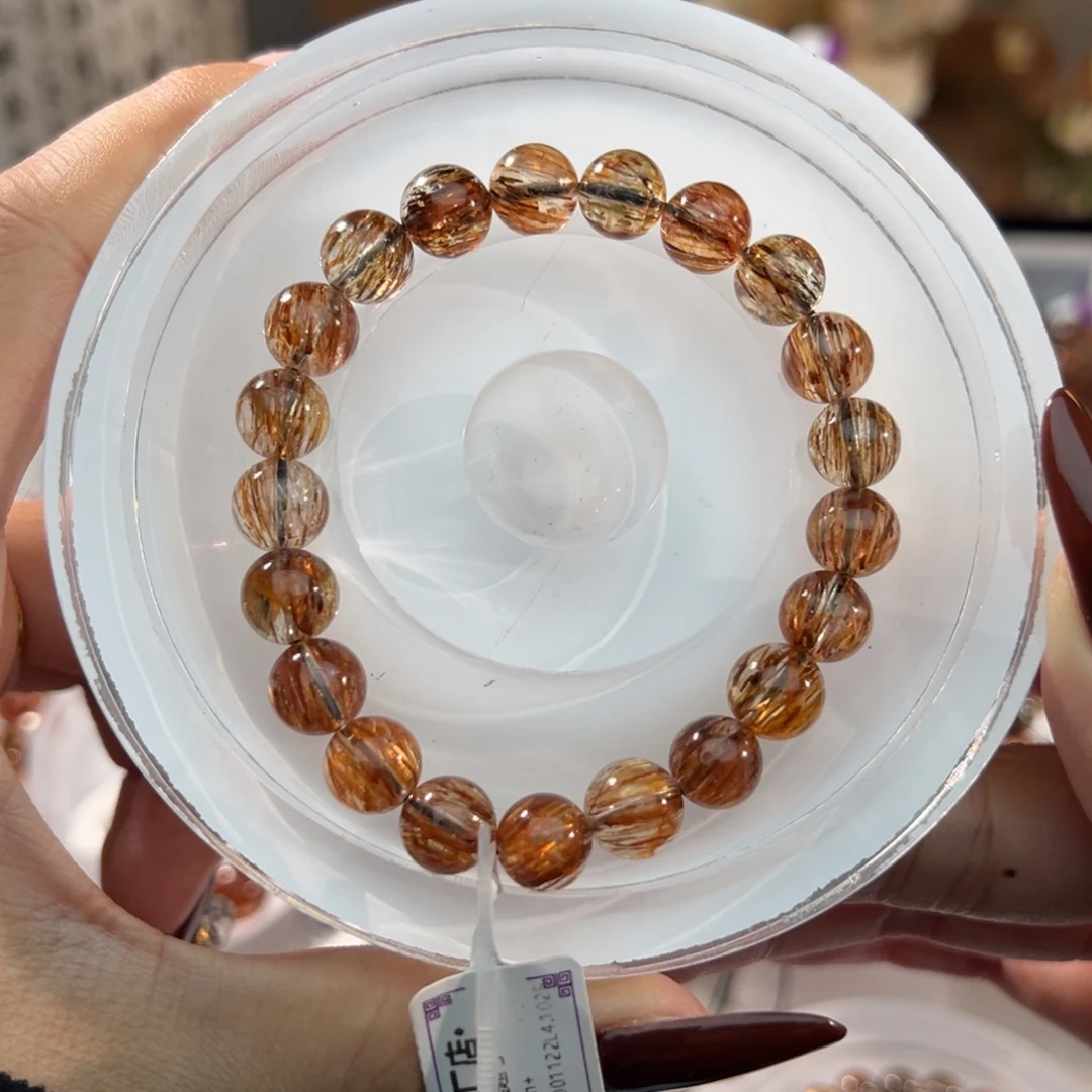 水晶未镶嵌手链黑金超七9