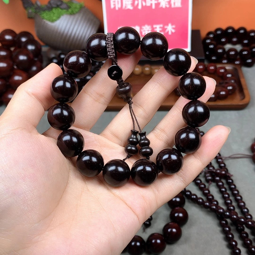 木宝阁小叶紫檀手串尺寸15mm（现货实拍）