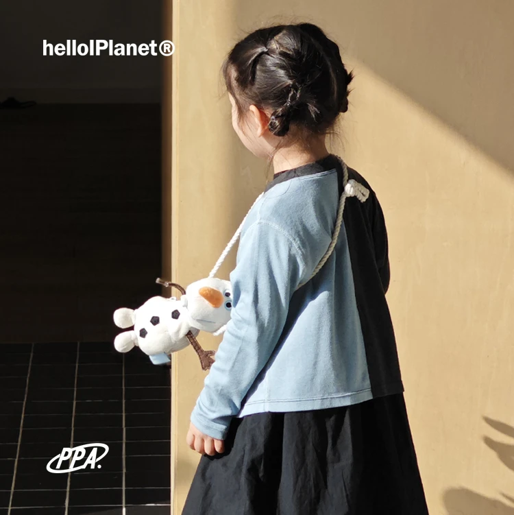 ppapa 云丝棉针织长袖拼色撞色女童外套 713155