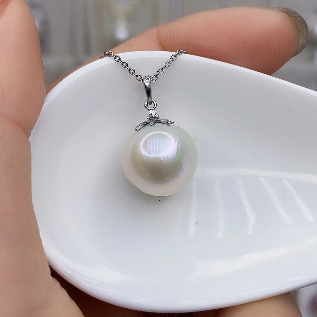 淡水珍珠颈饰银S925镶嵌