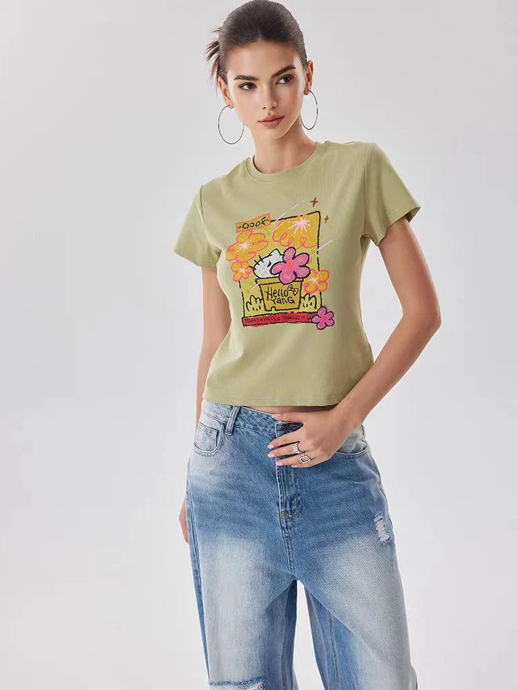 【景致】Ooof Yang 花盆狗正肩短款T恤25SS1331