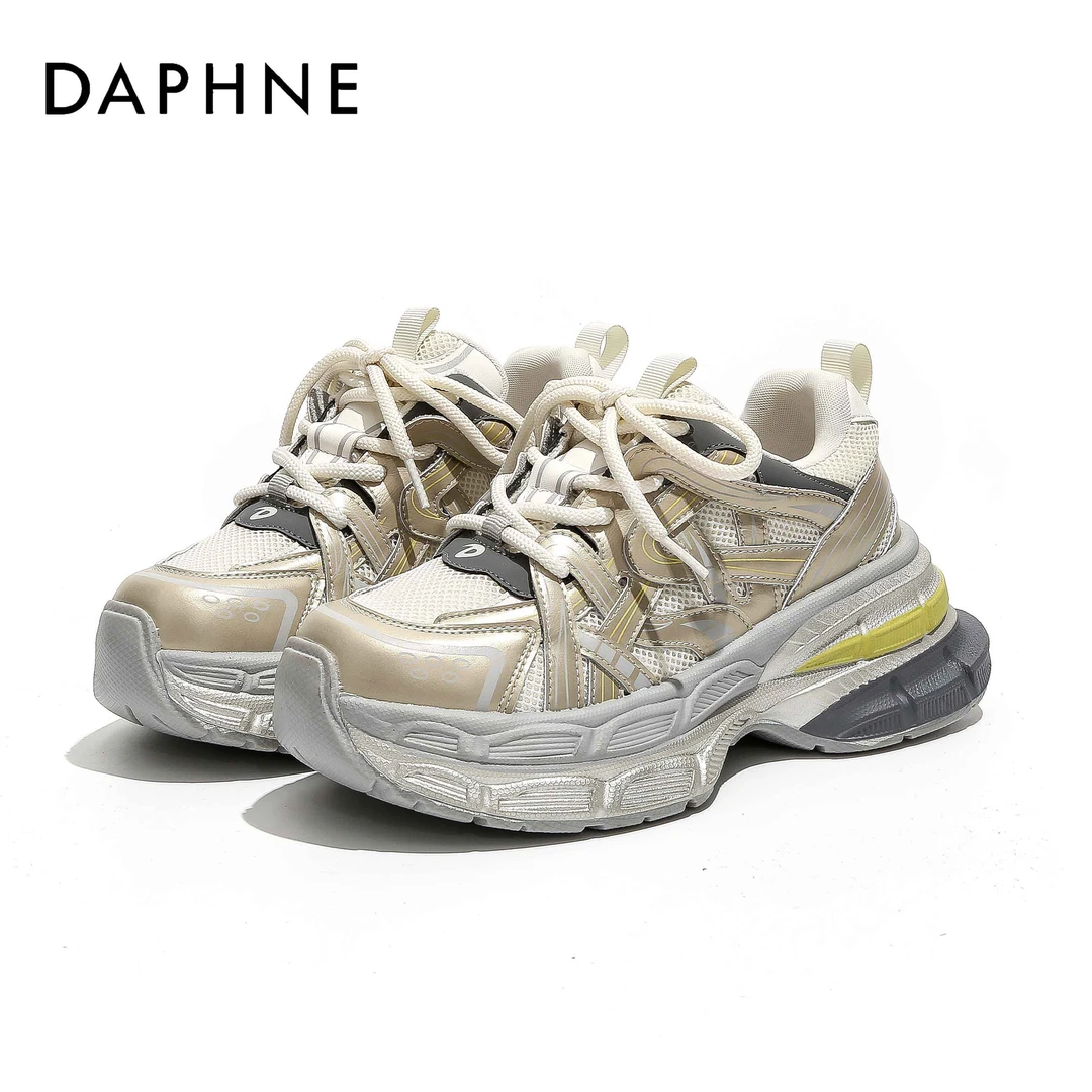 Daphne/达芙妮【星河轨迹】时尚厚底老爹鞋2024新款百搭潮流女鞋ins