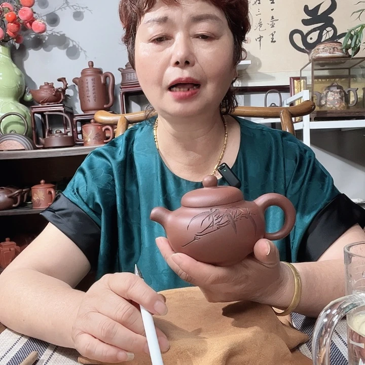 茶壶朱泥原矿紫砂壶