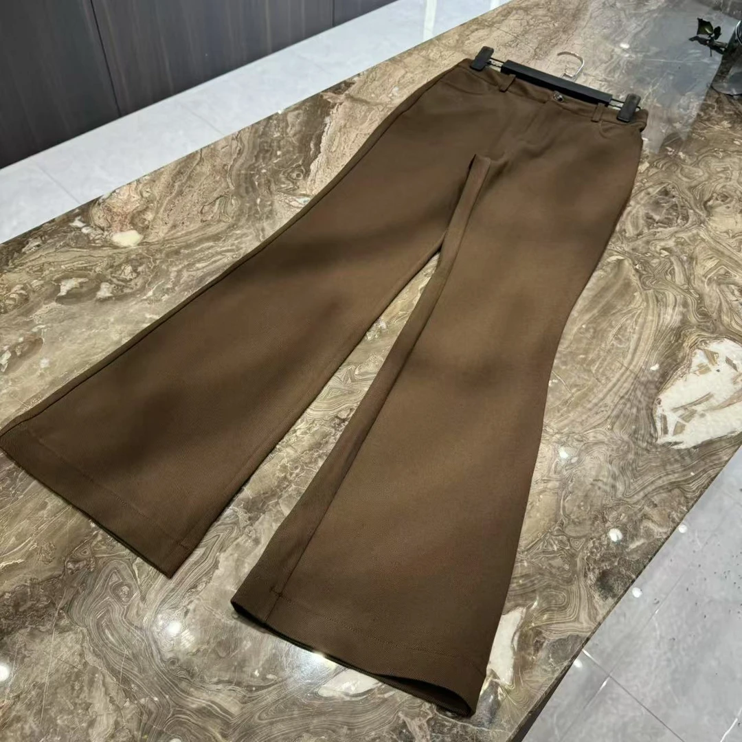 MINGGANG/名港时尚百搭气质微喇裤   78335