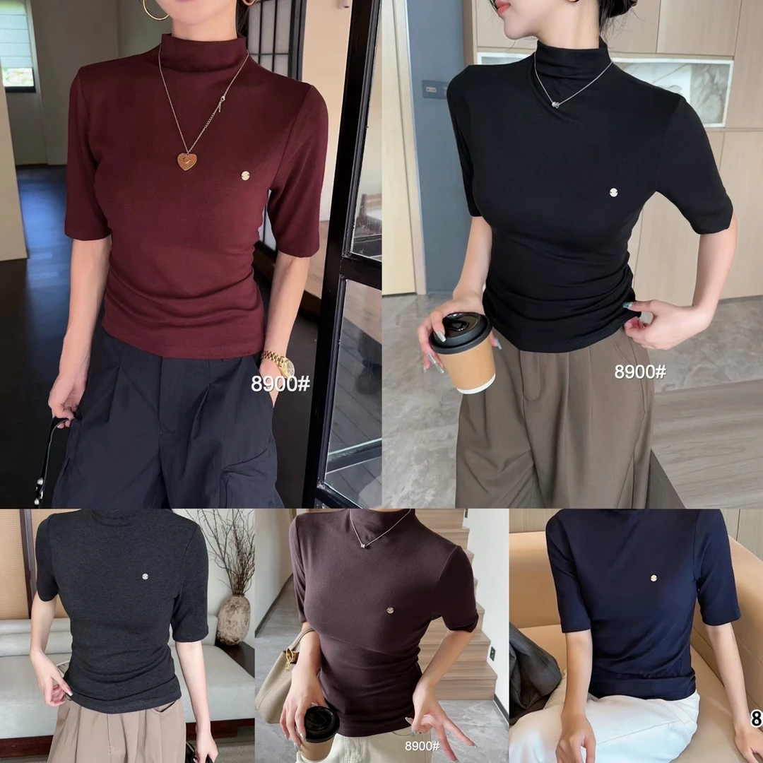 14-半高领中袖随身弹力打底衫