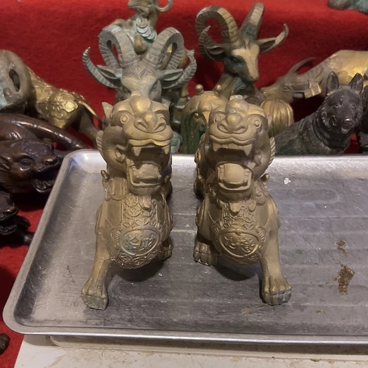 黄铜摆件，文房工艺品摆件
