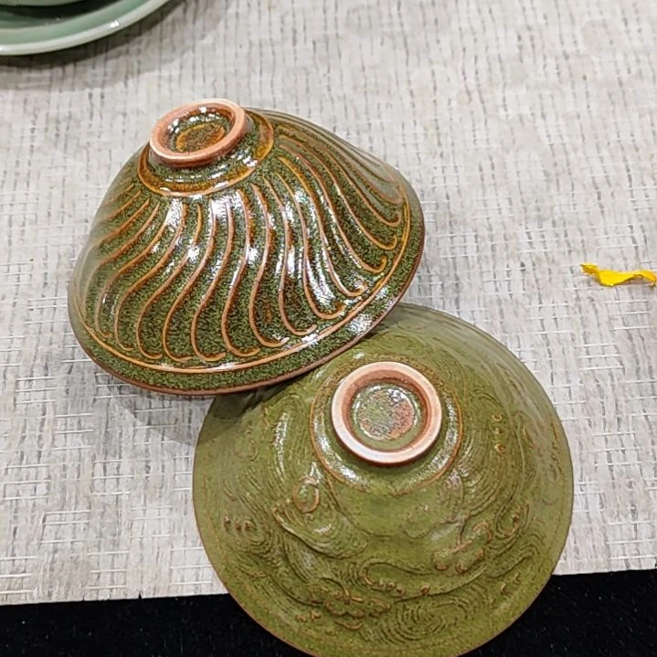 摆件茶叶沫斗笠杯体验