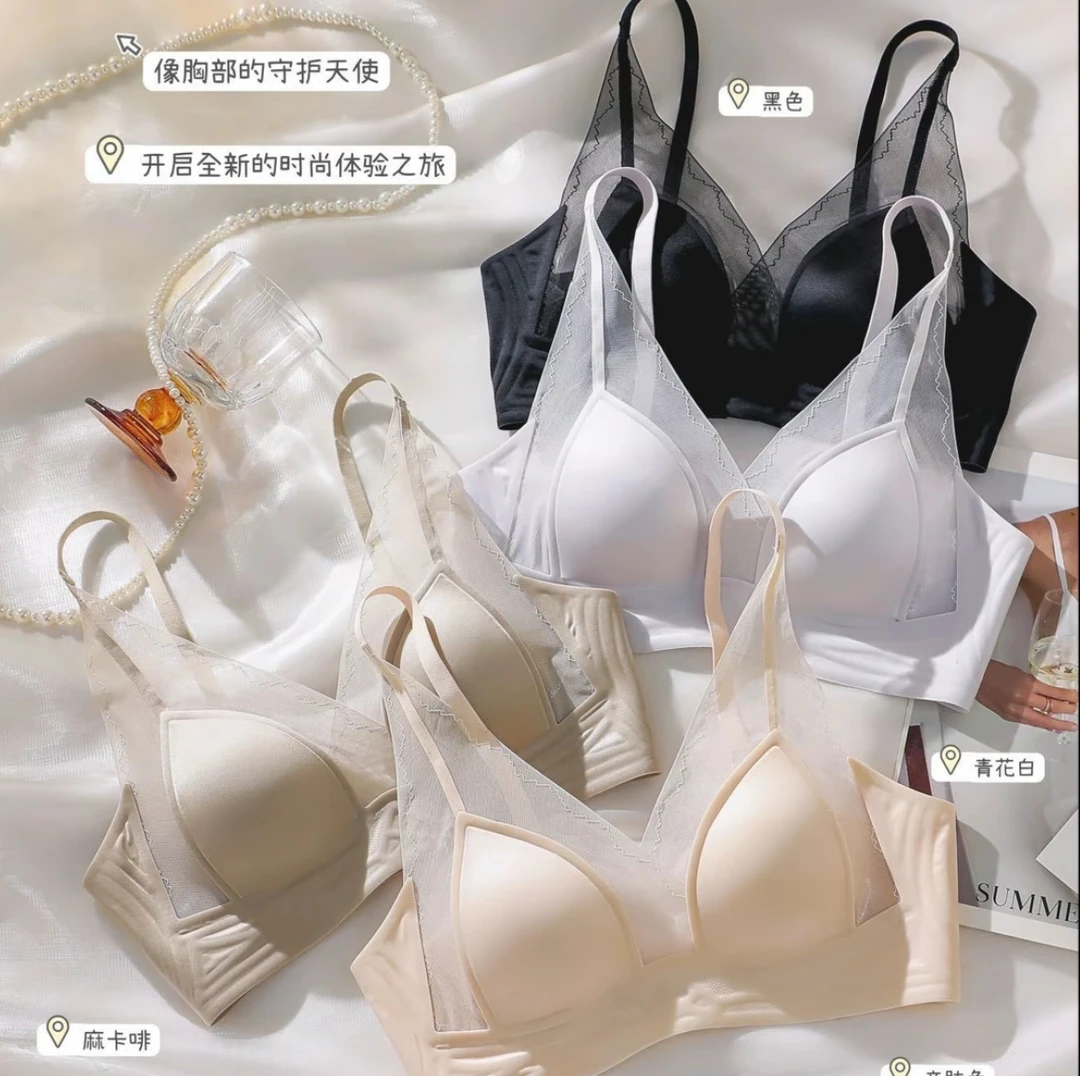 OHN/欧韩娜夏季法式薄款大胸显小YC28无痕内衣兔耳朵内衣