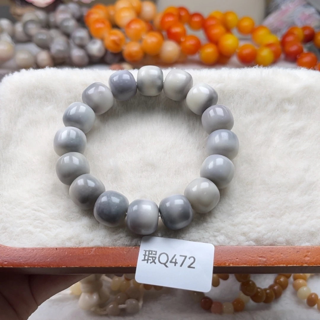 菩提根/象牙果手串瑕wq472桶珠随机一串14mm