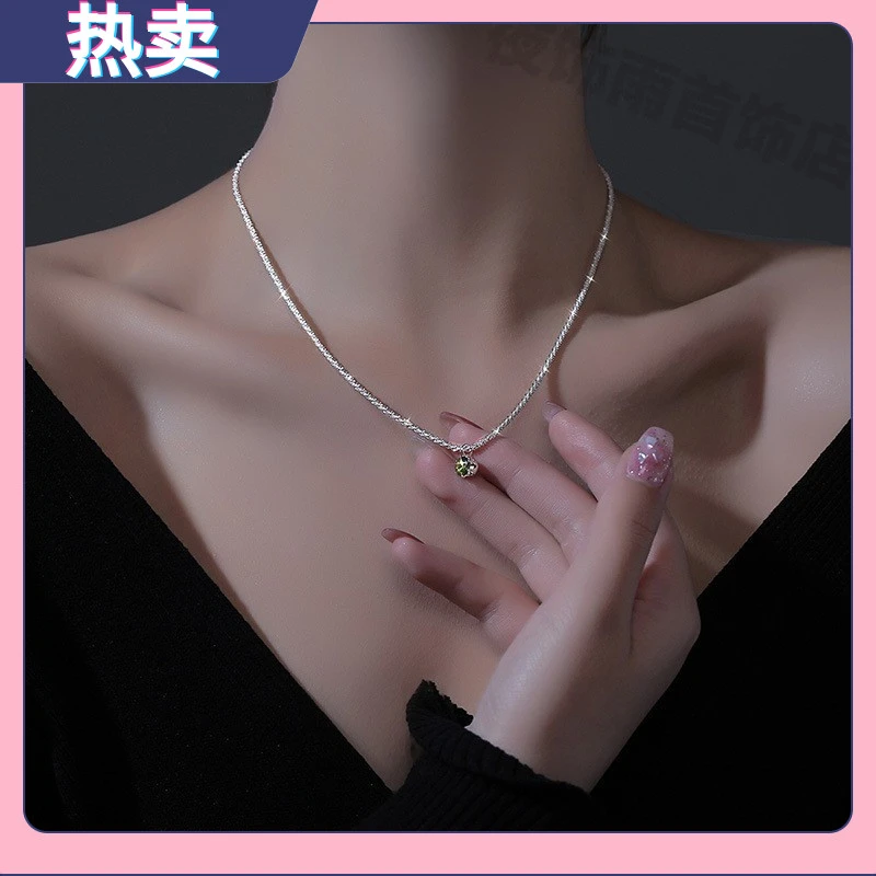 铜合金项链 满天星项链女锁骨轻奢波光粼粼小众时尚饰品首饰镀银