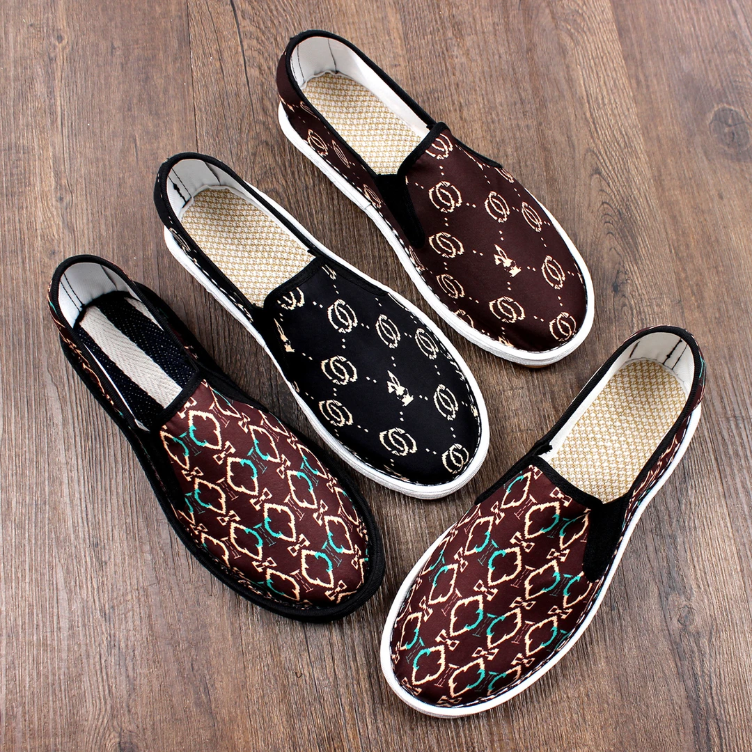 2025夏季新款老北京布鞋男款软底不累脚耐磨牛筋底一脚蹬轻便工地