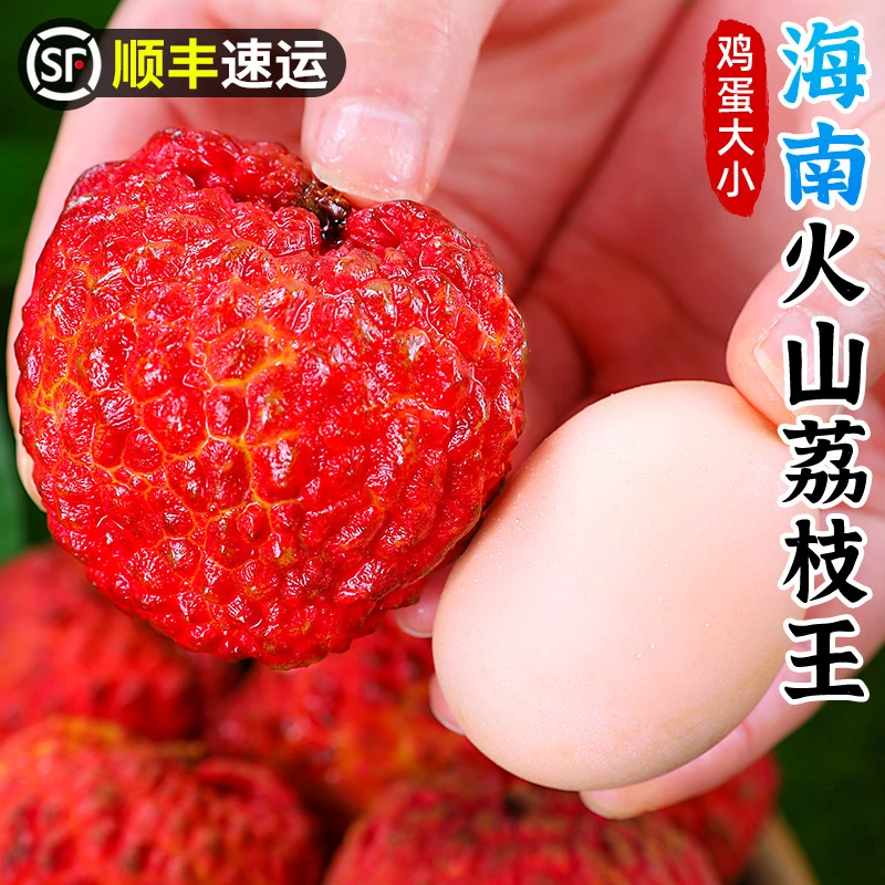 【顺丰包邮】海南荔枝王1-5斤新鲜水果当季大妃子火山口早熟荔枝