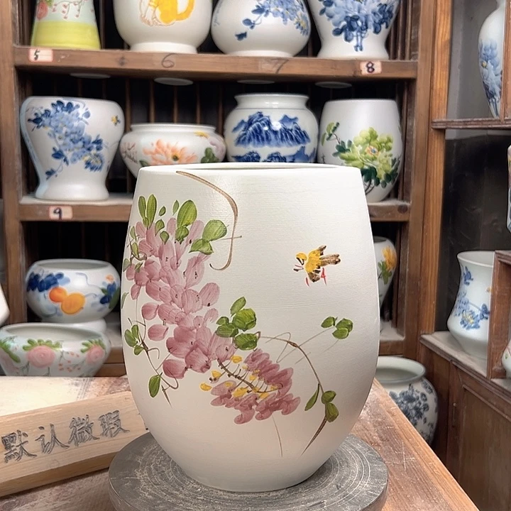 陶但盆紫藤陶瓷陶瓷陶瓷