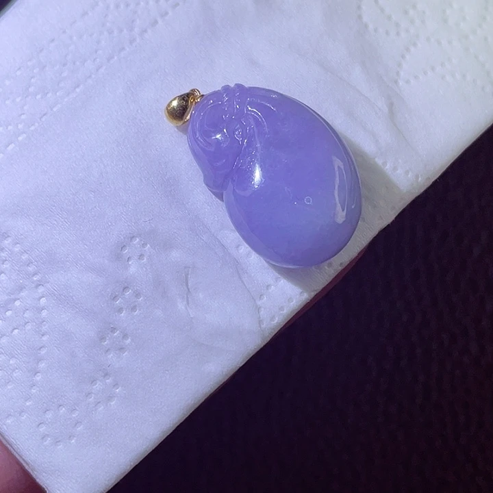 颈饰18K金镶嵌翡翠翡翠