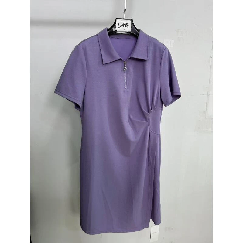 一线大牌-歌家紫色连衣裙-L0596