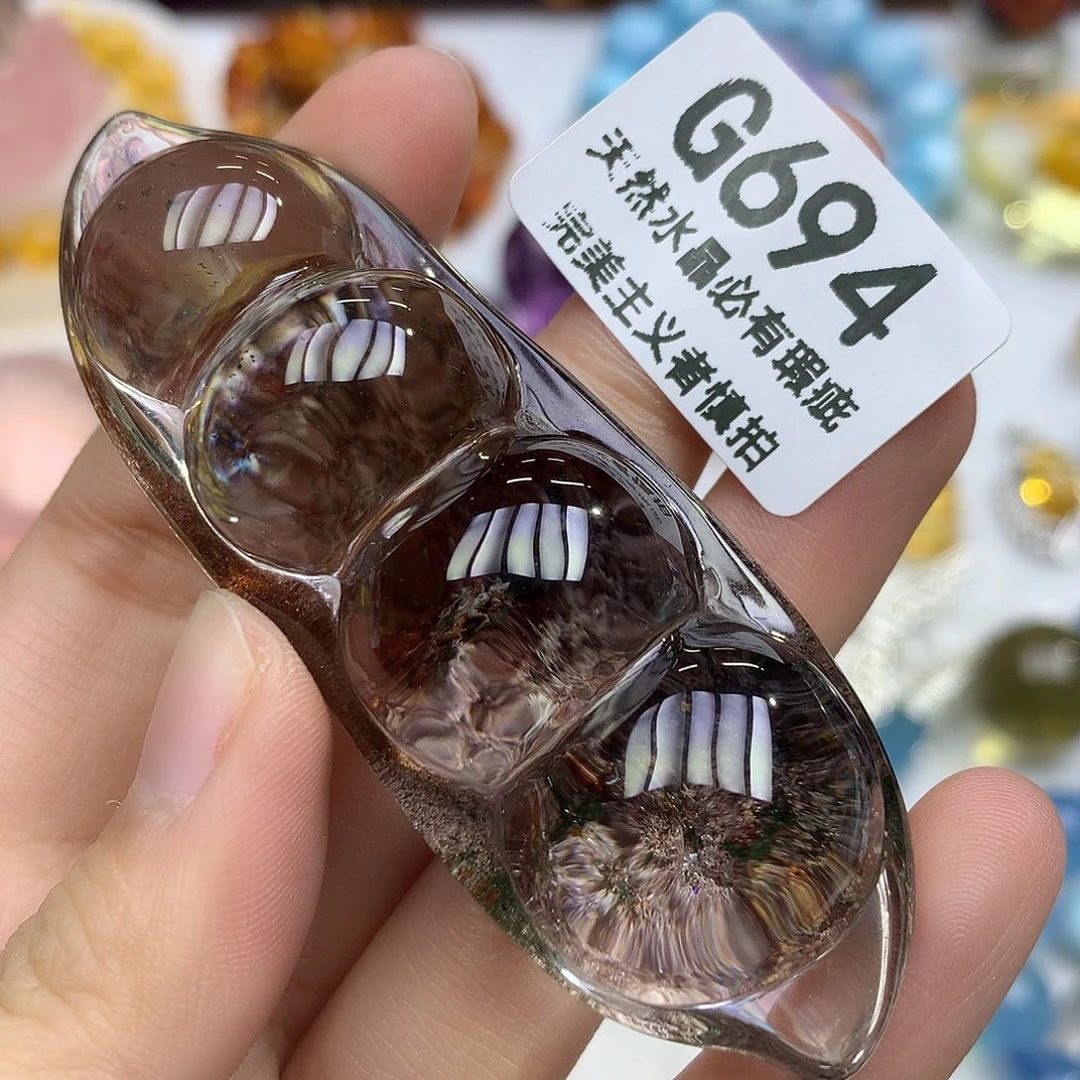 水晶珠宝半成品未镶嵌幽灵手把件