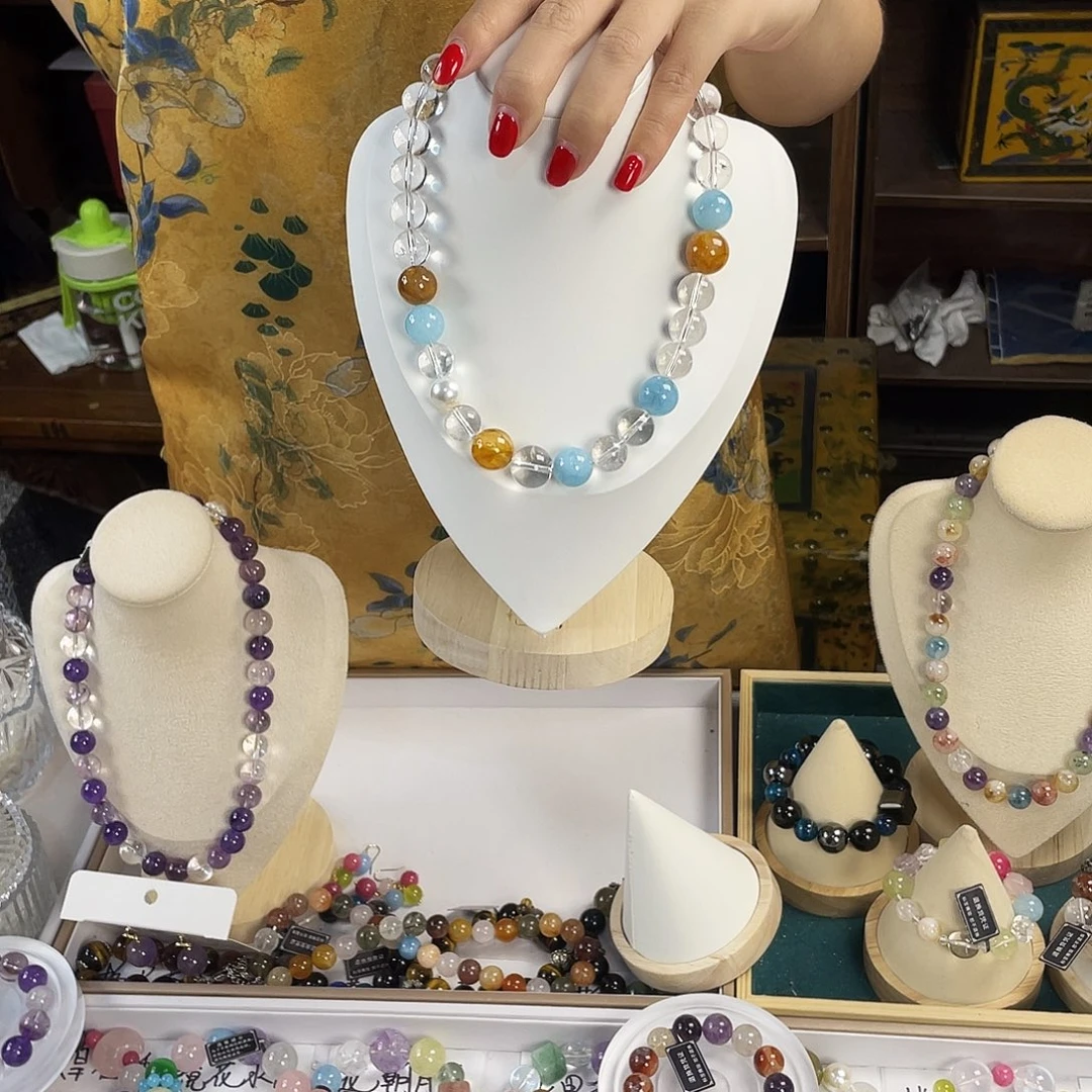 银S925镶嵌手链烟晶