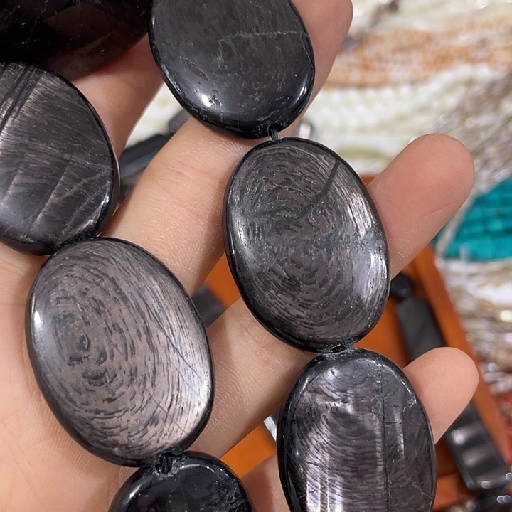 玛瑙/玉髓合金珠宝半成品一颗金运石大号蛋形25x35
