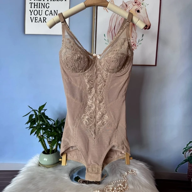 外贸收腹显瘦连体衣收腹美背提臀薄款塑身衣托胸塑形衣强压紧版