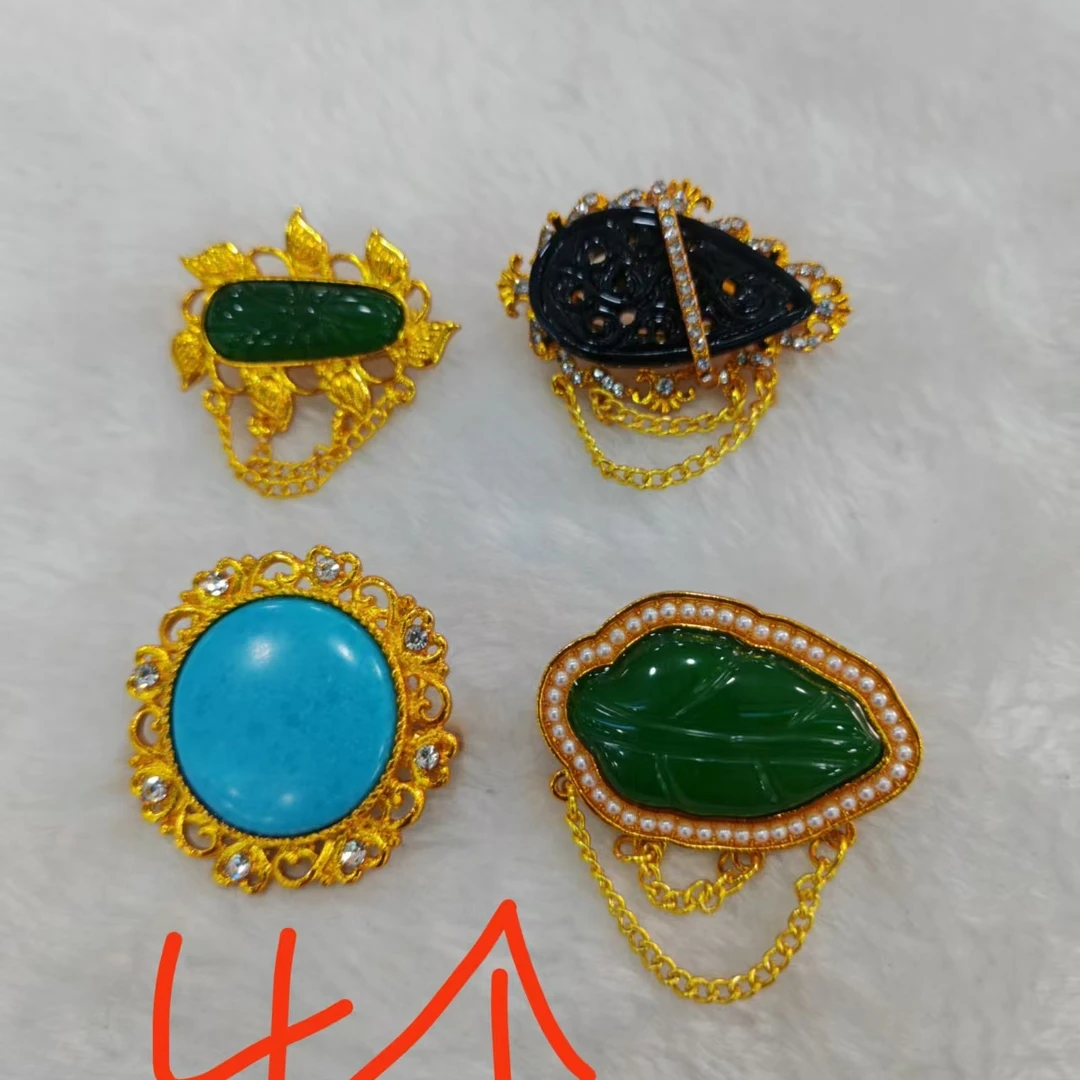 铁合金大理石胸针 女士胸针一共四个