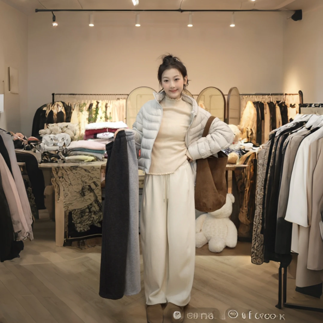 【闵笑一】升温公式 加绒25秋冬新款百搭显瘦休闲裤潮牌设计师女裤