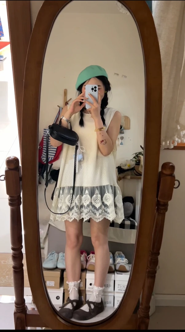 无袖背心裙静奢风春季通勤连衣裙设计感日系针织宽松