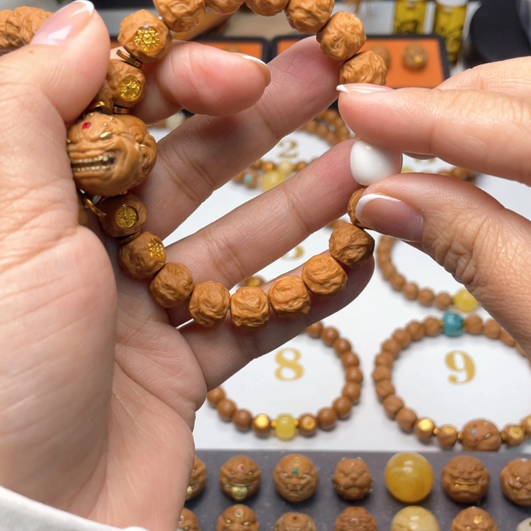 J***Q手串猴头核桃龙蛇➕四标➕六目➕原矿配饰