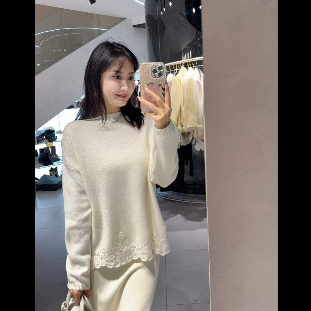 百分百baby绵羊毛宽松版毛衣