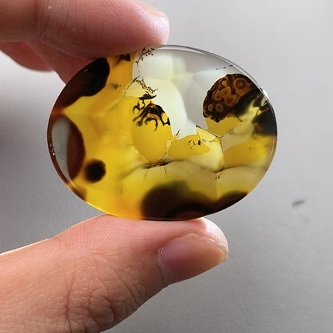 玛瑙/玉髓颈饰未镶嵌心**旧