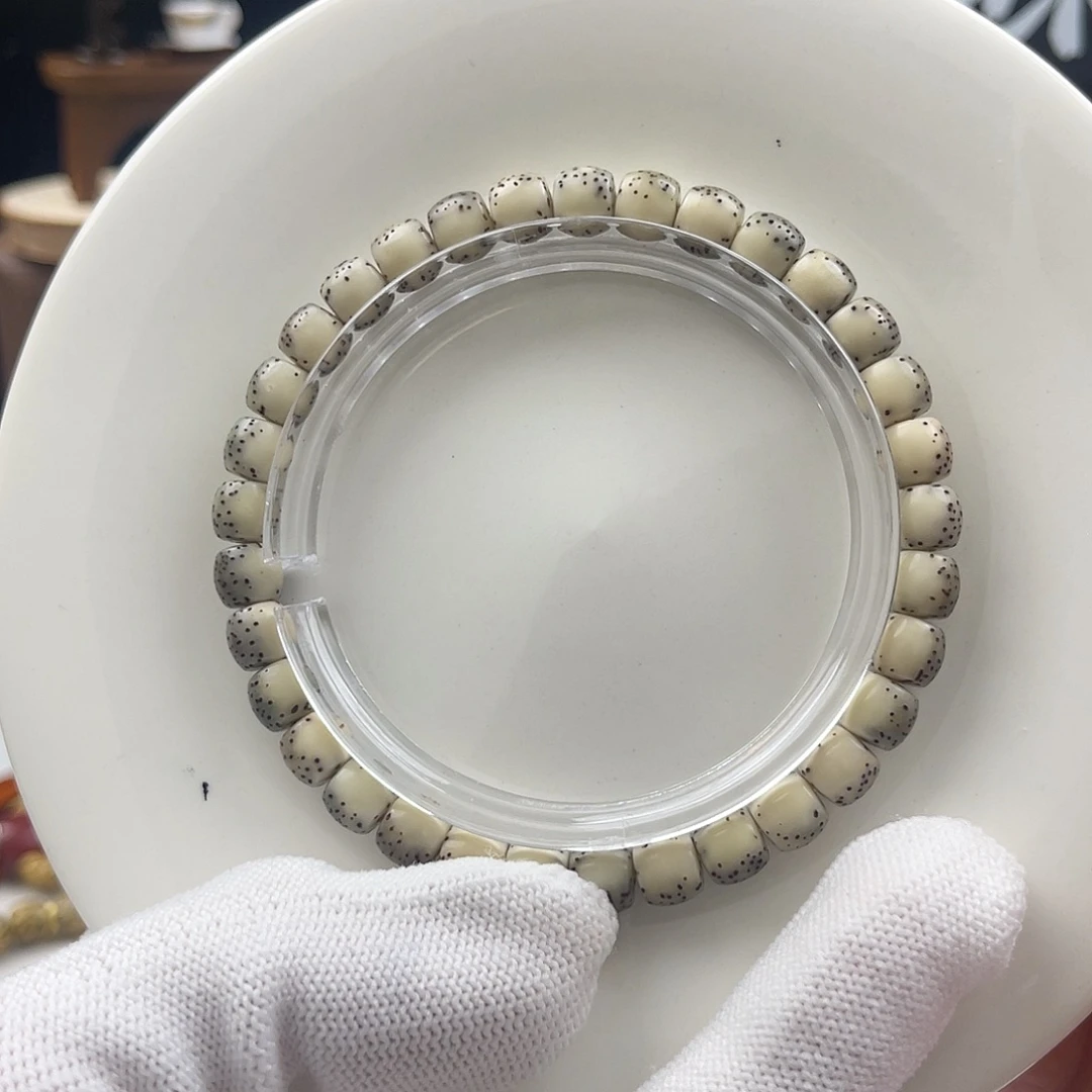 星月菩提手串石玉河豚7×6鼓珠直切同枝