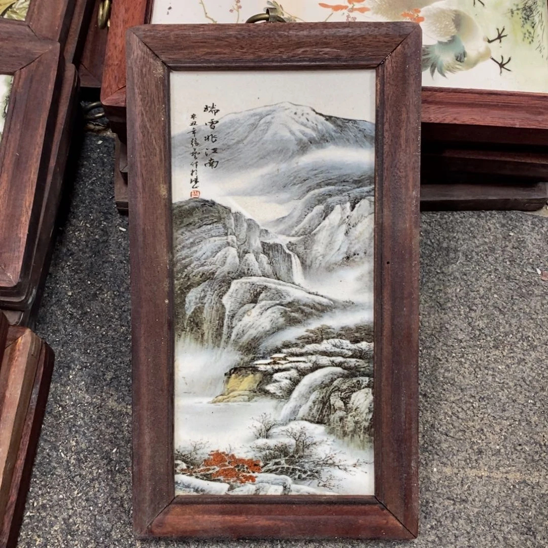 瓷30*16 景德镇瓷板画柴窑烧制