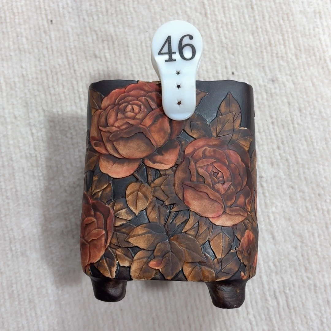 蓝***阁花盆紫砂陶瓷多肉花盆精品
