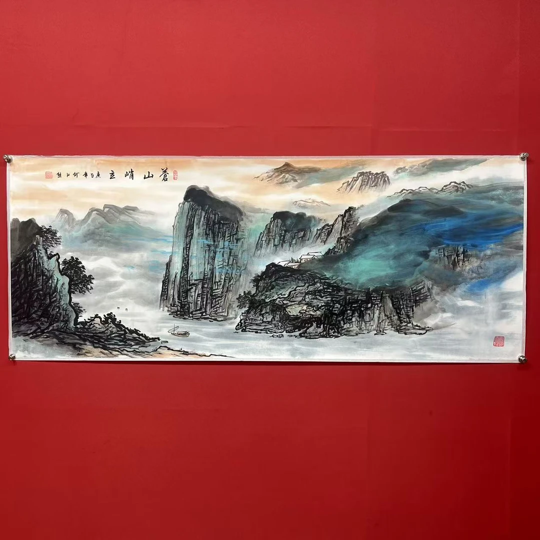 《苍山峭立》六尺何江熊山水国画