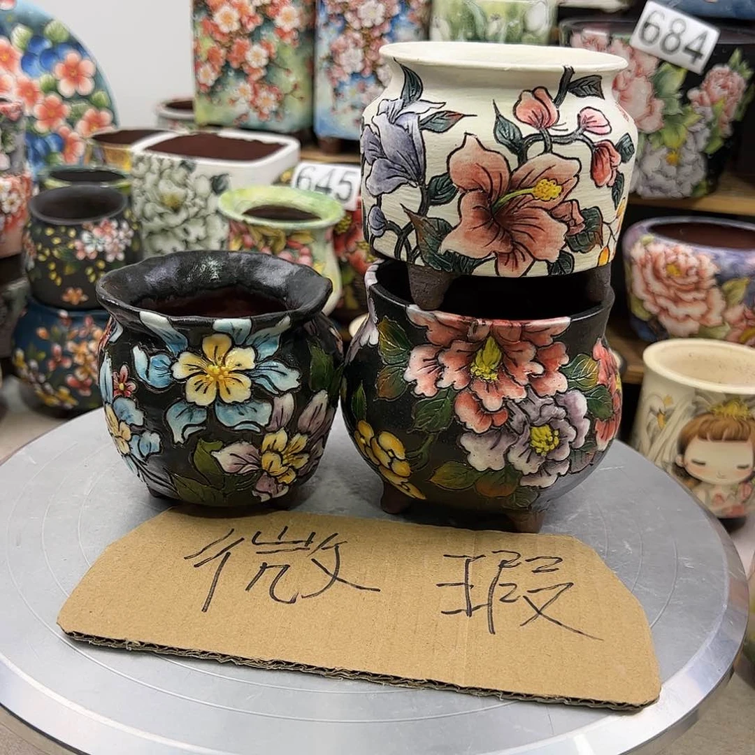 景德镇陶瓷花盆大****妹景德镇陶瓷花盆