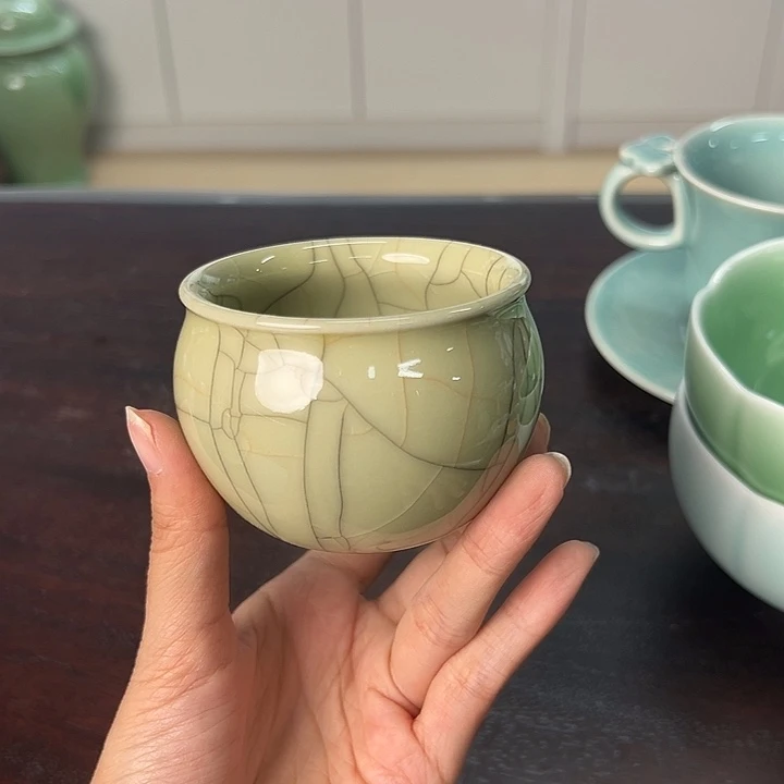 龙泉云间青瓷小米茶器