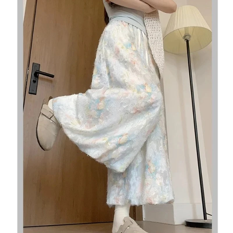 【早拍早发+运补8米】2025新款甜美莫奈花园碎花蓬蓬裙花苞裙裤